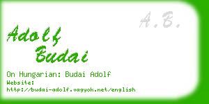 adolf budai business card
